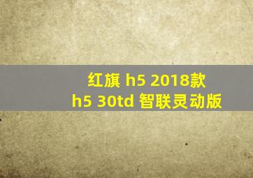 红旗 h5 2018款 h5 30td 智联灵动版